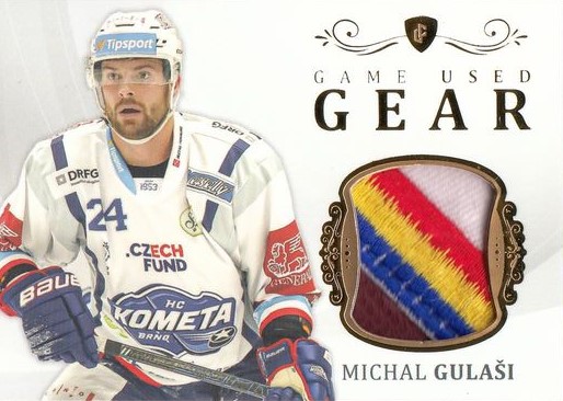 patch karta MICHAL GULAŠI 22-23 Records ELH Game Used Gear Gold /20